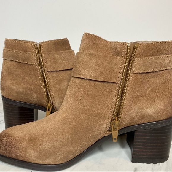 New! Naturalizer Lydia Tan Suede Ankle Bootie 7M - Picture 6 of 13